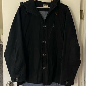 Bridge and Burn canvas men hooded casual jacket/coat XL